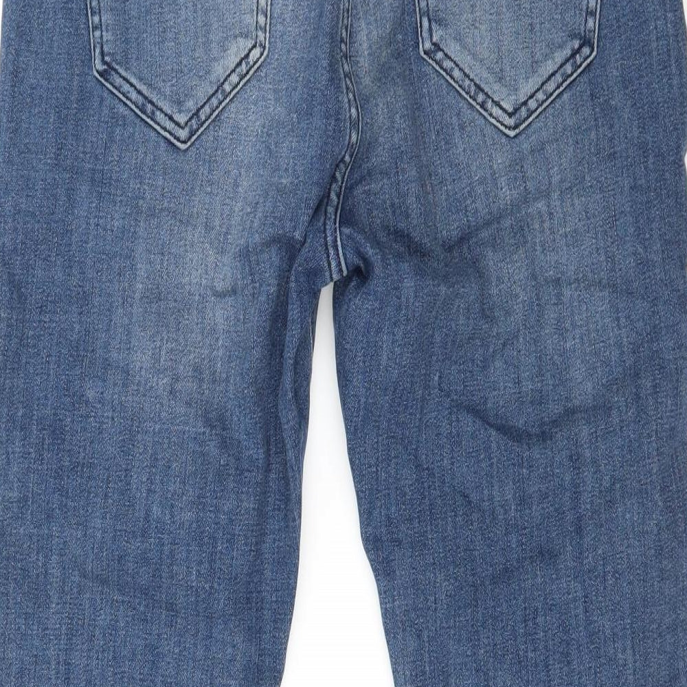 Khost Womens Blue Striped Denim Skinny Jeans Size 14 L27 in