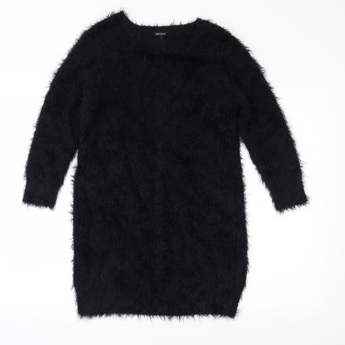 River Island Womens Black  Knit Jumper Dress  Size 6