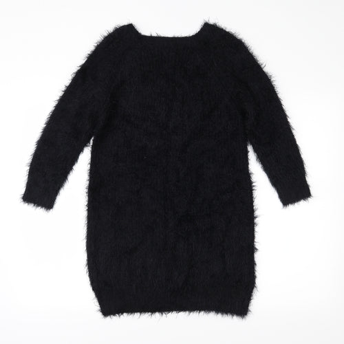 River Island Womens Black  Knit Jumper Dress  Size 6