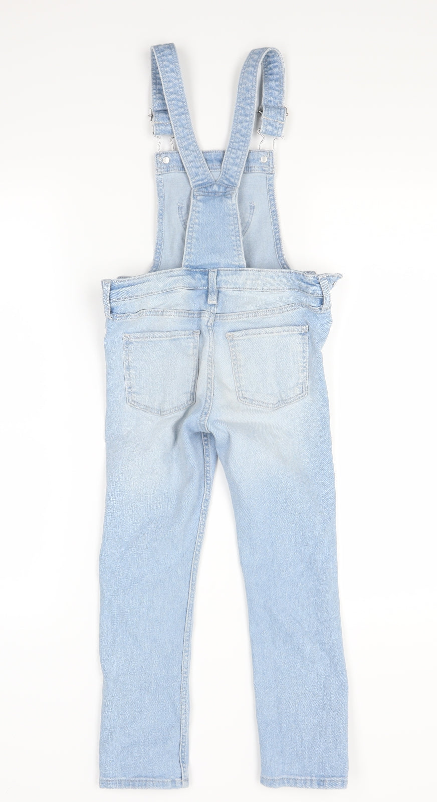 Primark Girls Blue  Denim Dungaree  Size 7-8 Years