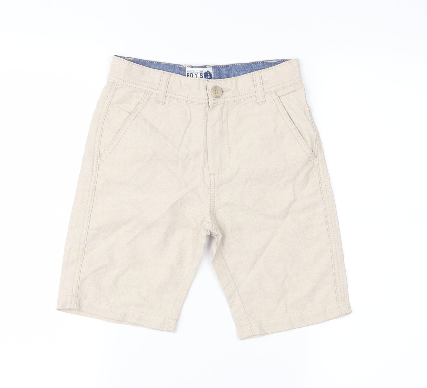 Matalan Boys Beige   Chino Shorts Size 7 Years