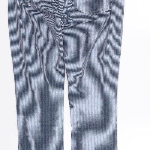 Uniqlo Womens Blue Striped Denim Jegging Jeans Size S L24 in - Cropped