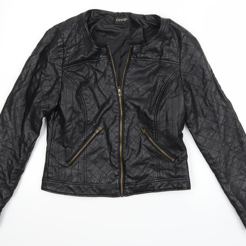 George Womens Black   Jacket Coat Size 10