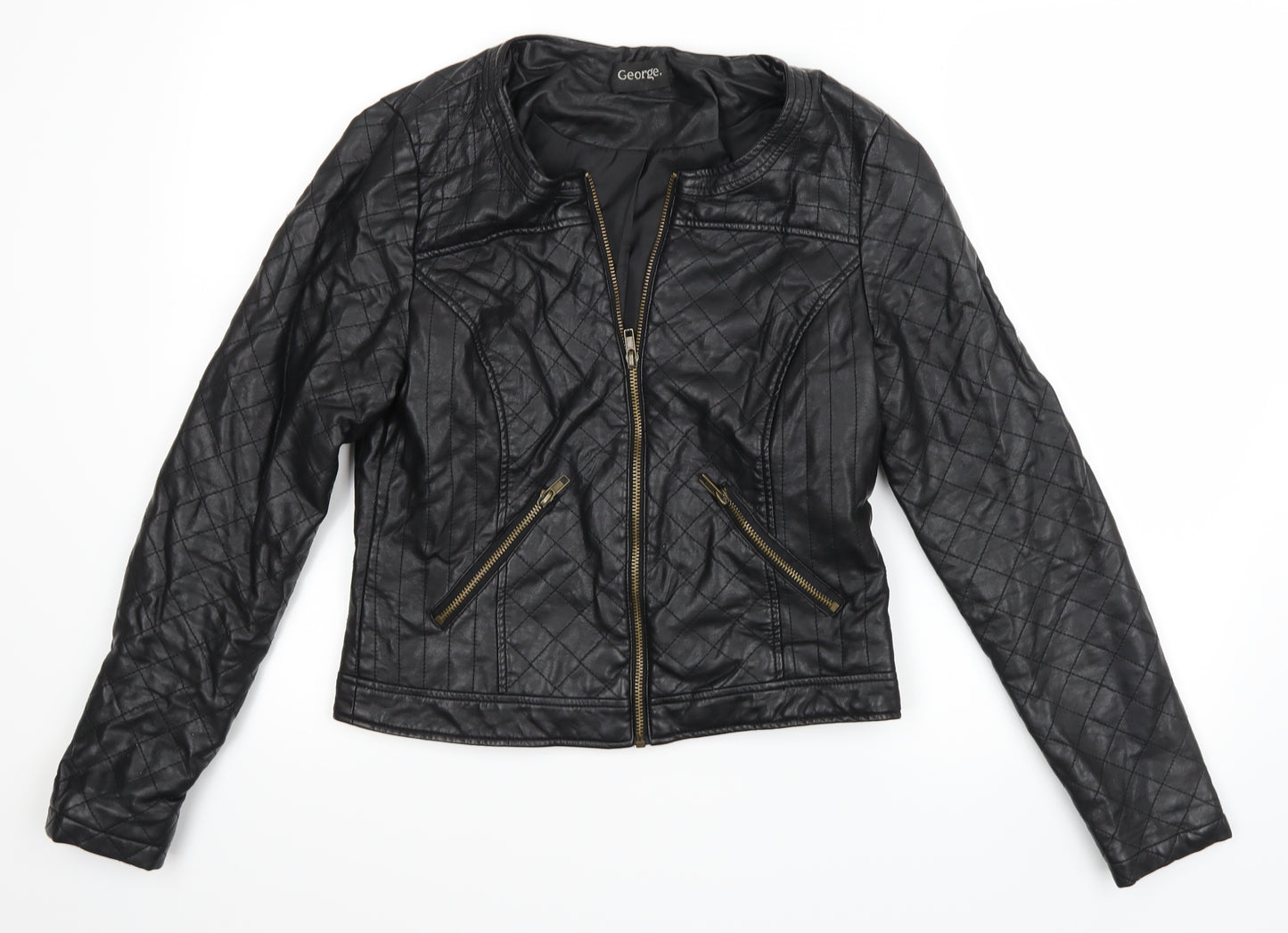George Womens Black   Jacket Coat Size 10