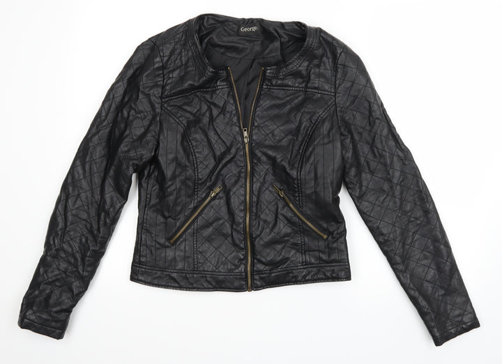 George Womens Black   Jacket Coat Size 10