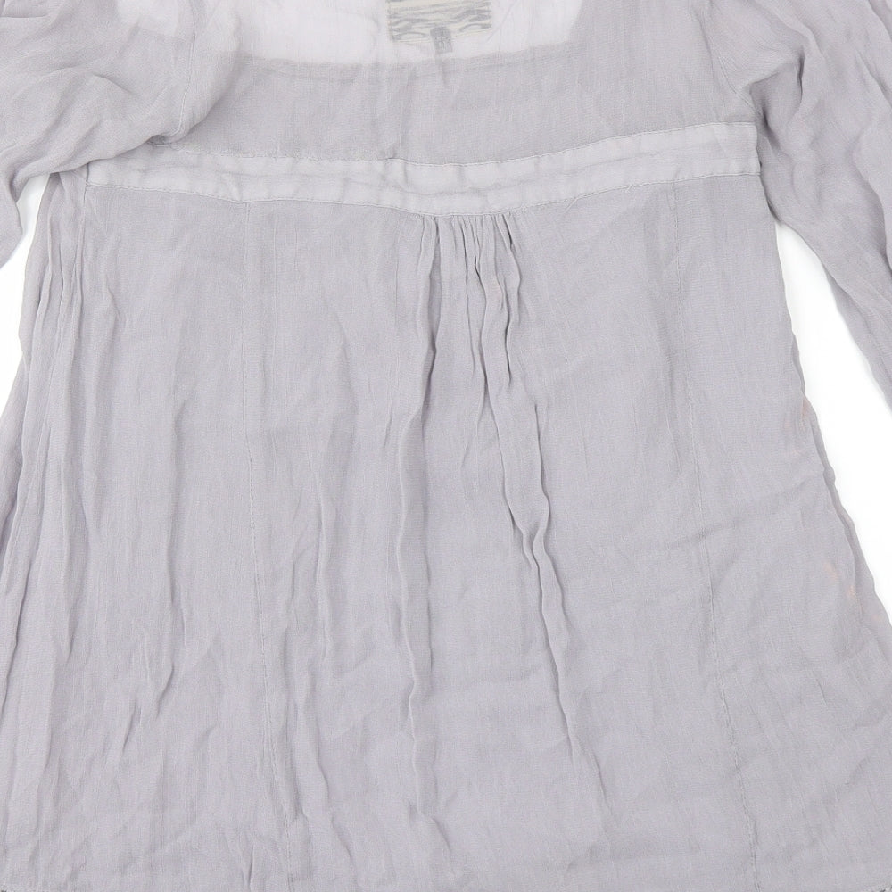 River Island Womens Grey   Basic Blouse Size 8