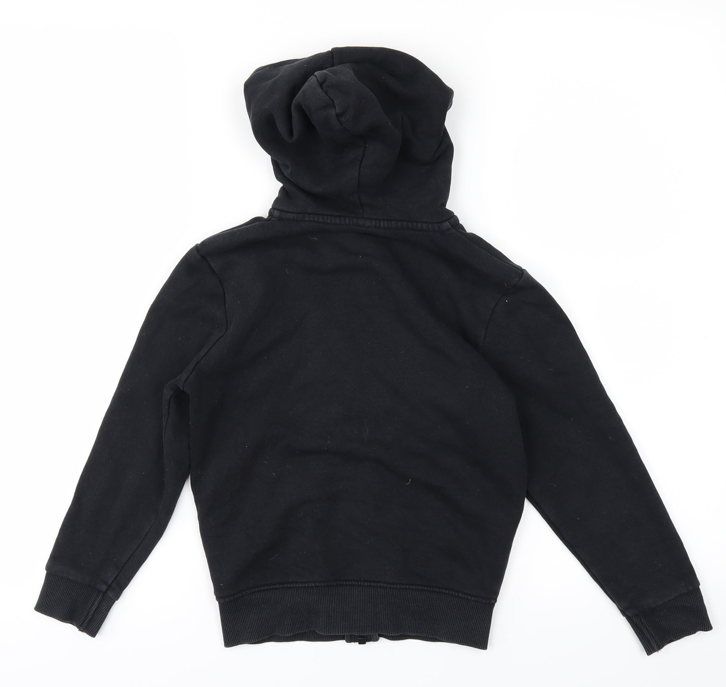 Preworn Boys Black   Full Zip Hoodie Size 5 Years
