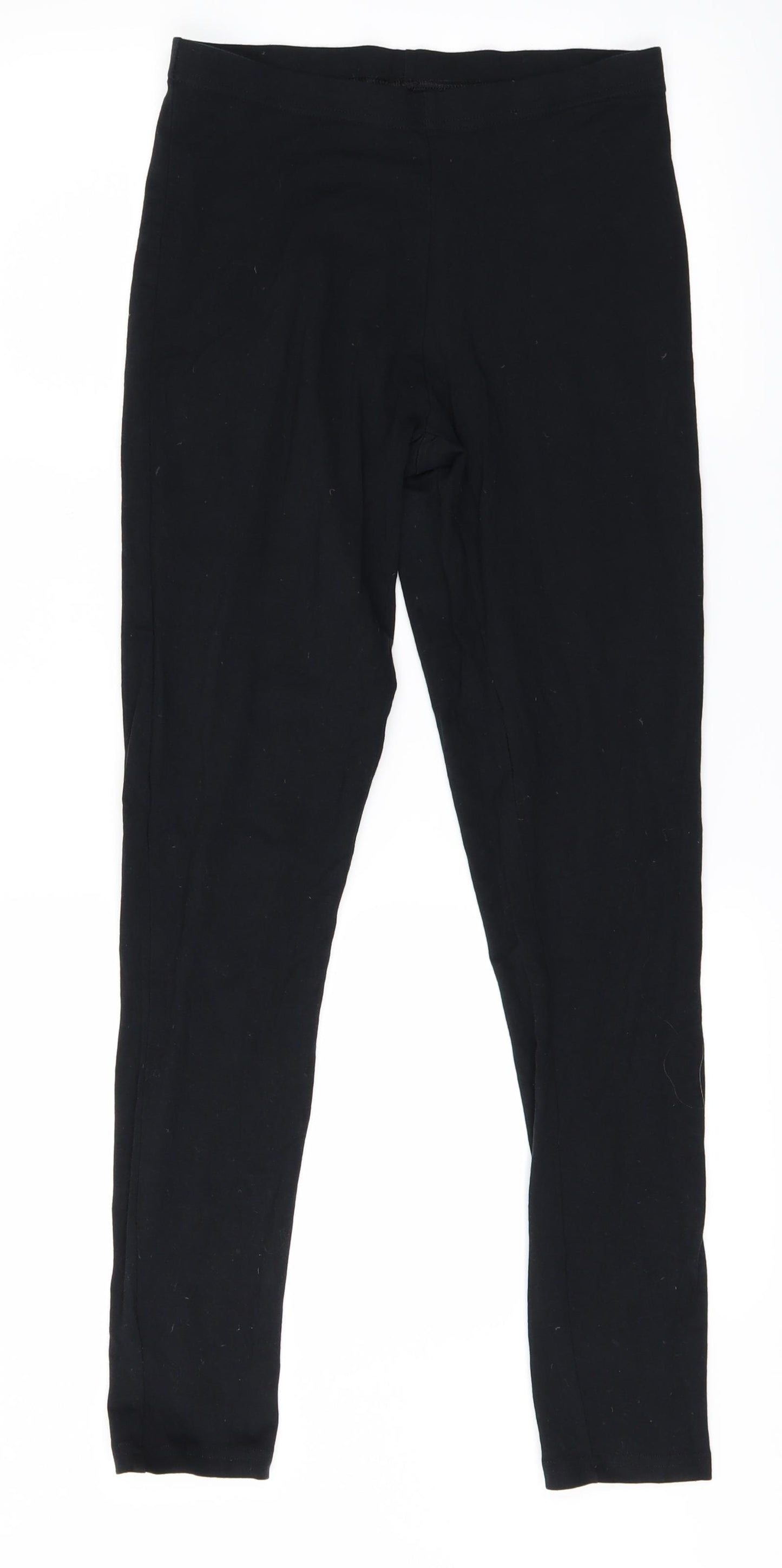 TU Womens Black  Rayon Trousers  Size 12 L26 in