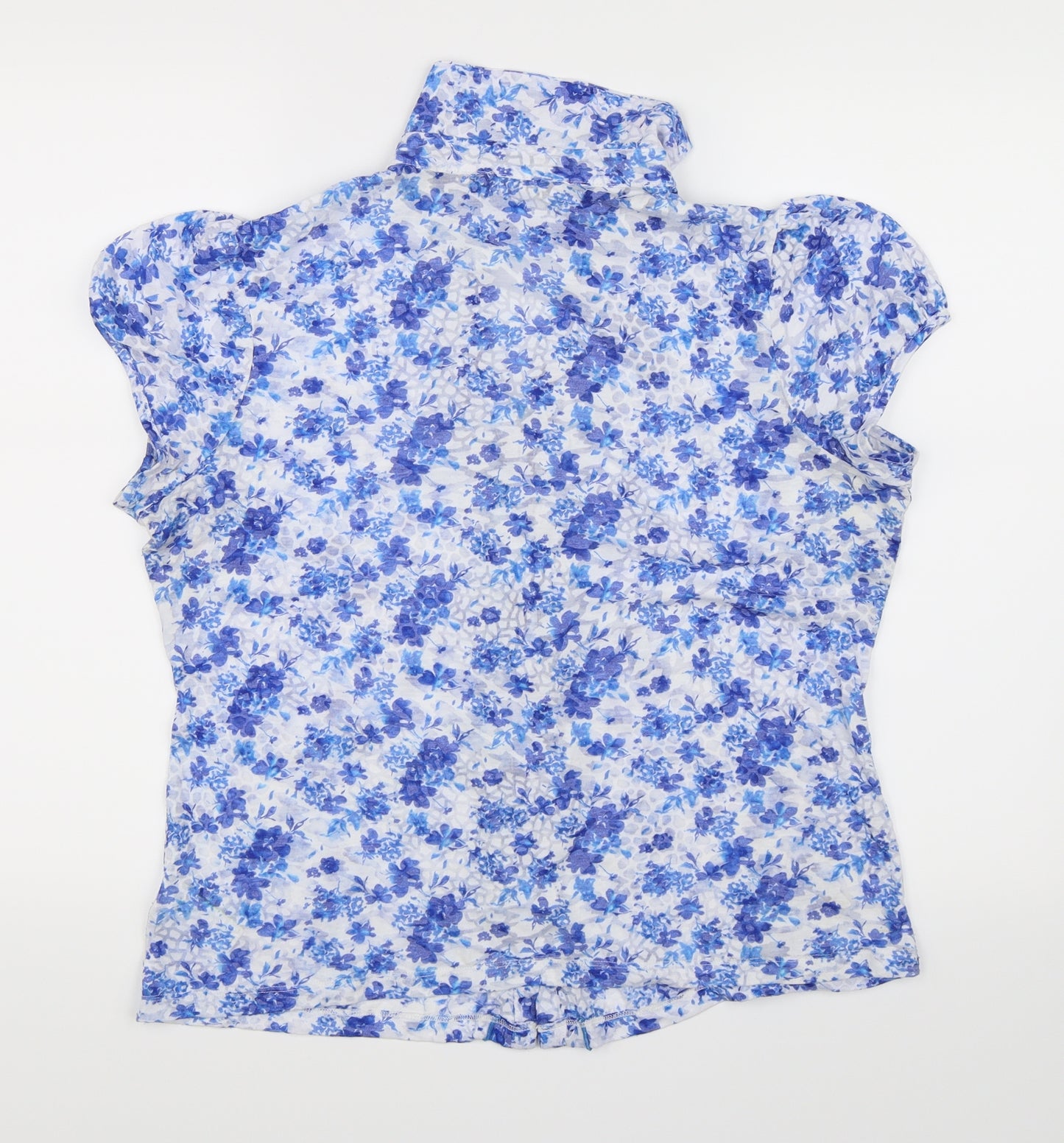 Per Una Womens Blue Floral  Basic Blouse Size 18