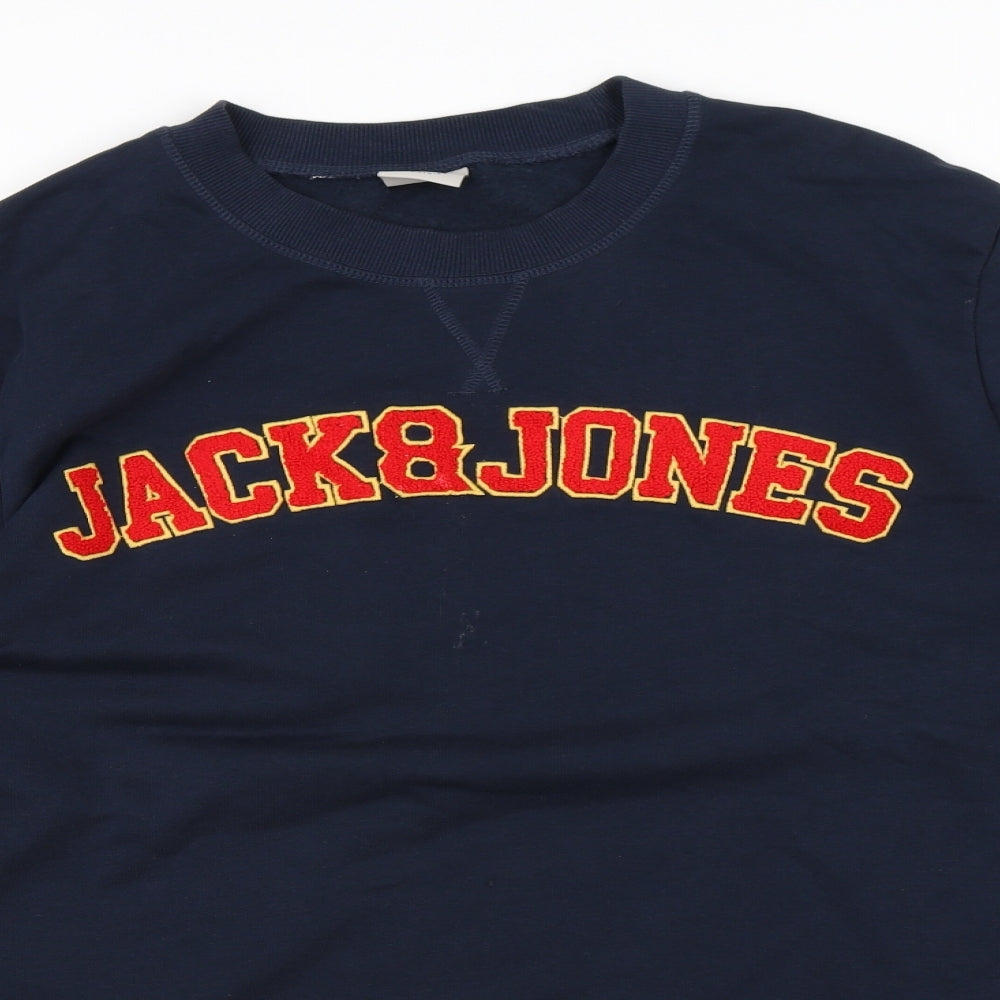 JACK & JONES Mens Blue  Jersey Pullover Sweatshirt Size XL