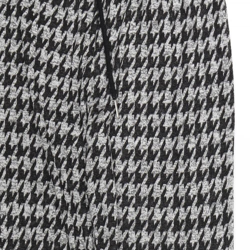 New Look Womens Grey Houndstooth  Jogger Trousers Size M L26 in