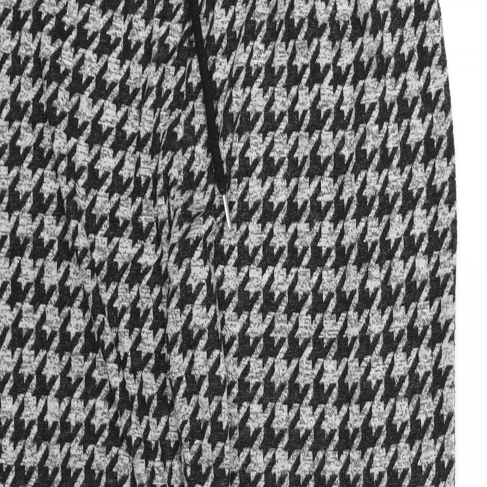 New Look Womens Grey Houndstooth  Jogger Trousers Size M L26 in