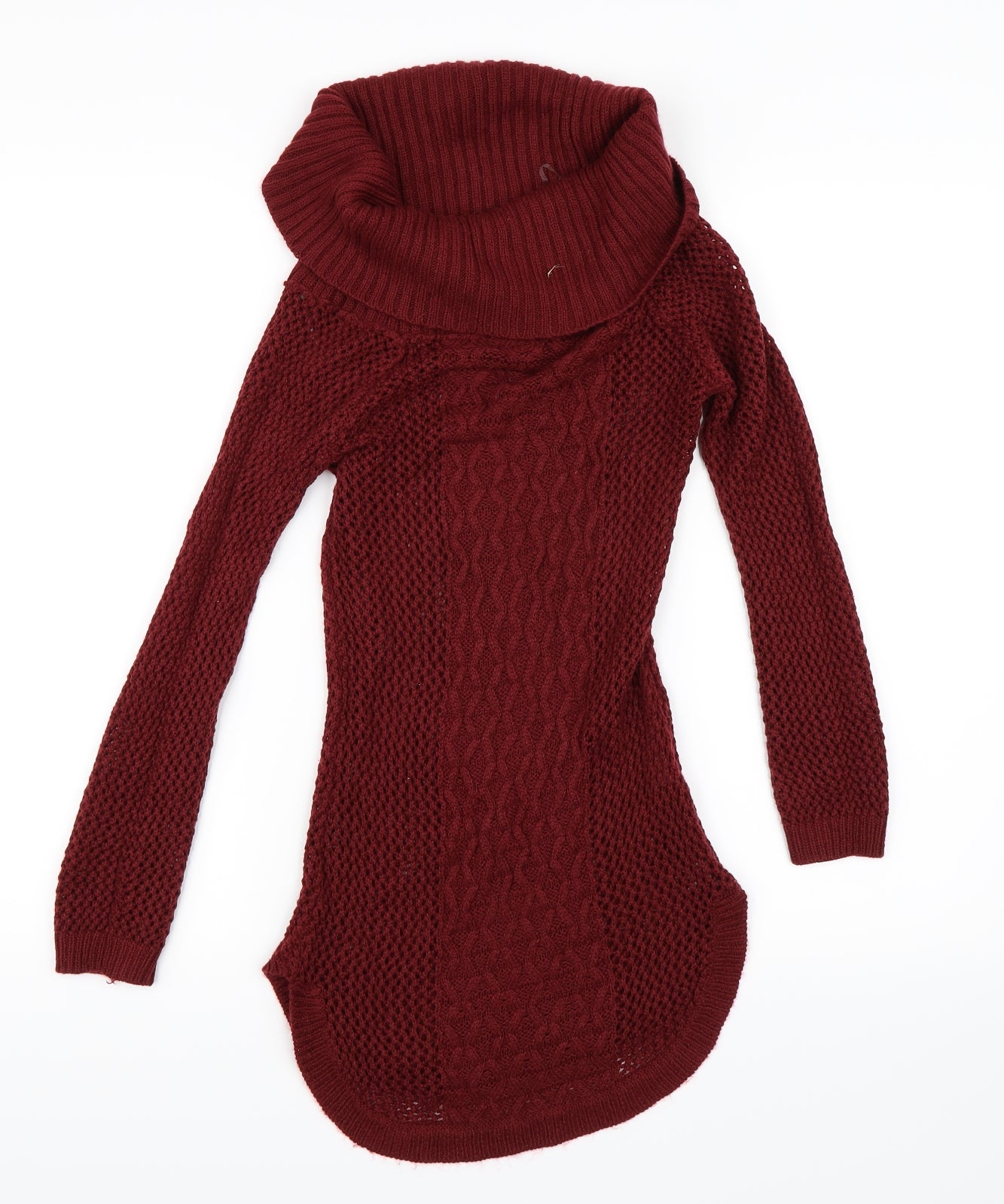 Select Womens Red  Knit Jumper Dress  Size 8