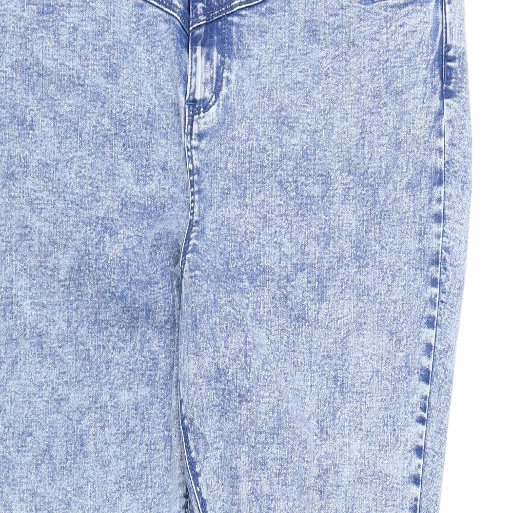 Simply Be Womens Blue  Denim Skinny Jeans Size 22 L26 in - Acid wash