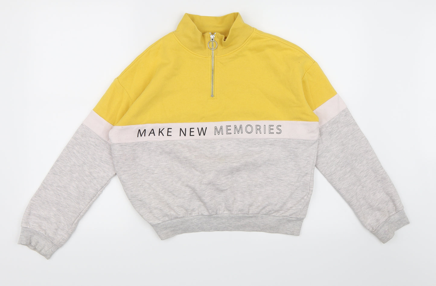 H&M Girls Grey  Jersey Pullover Sweatshirt Size 13 Years