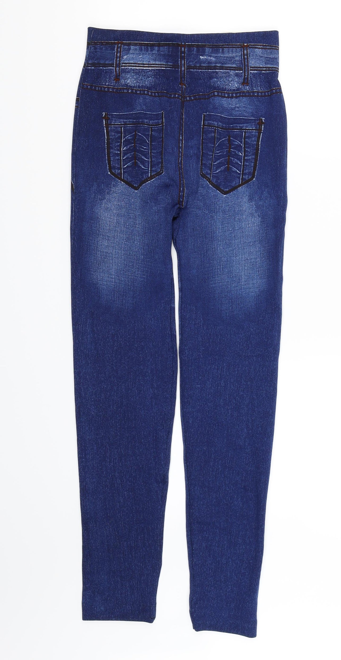 Preworn Womens Blue   Pedal Pusher Leggings  L26 in
