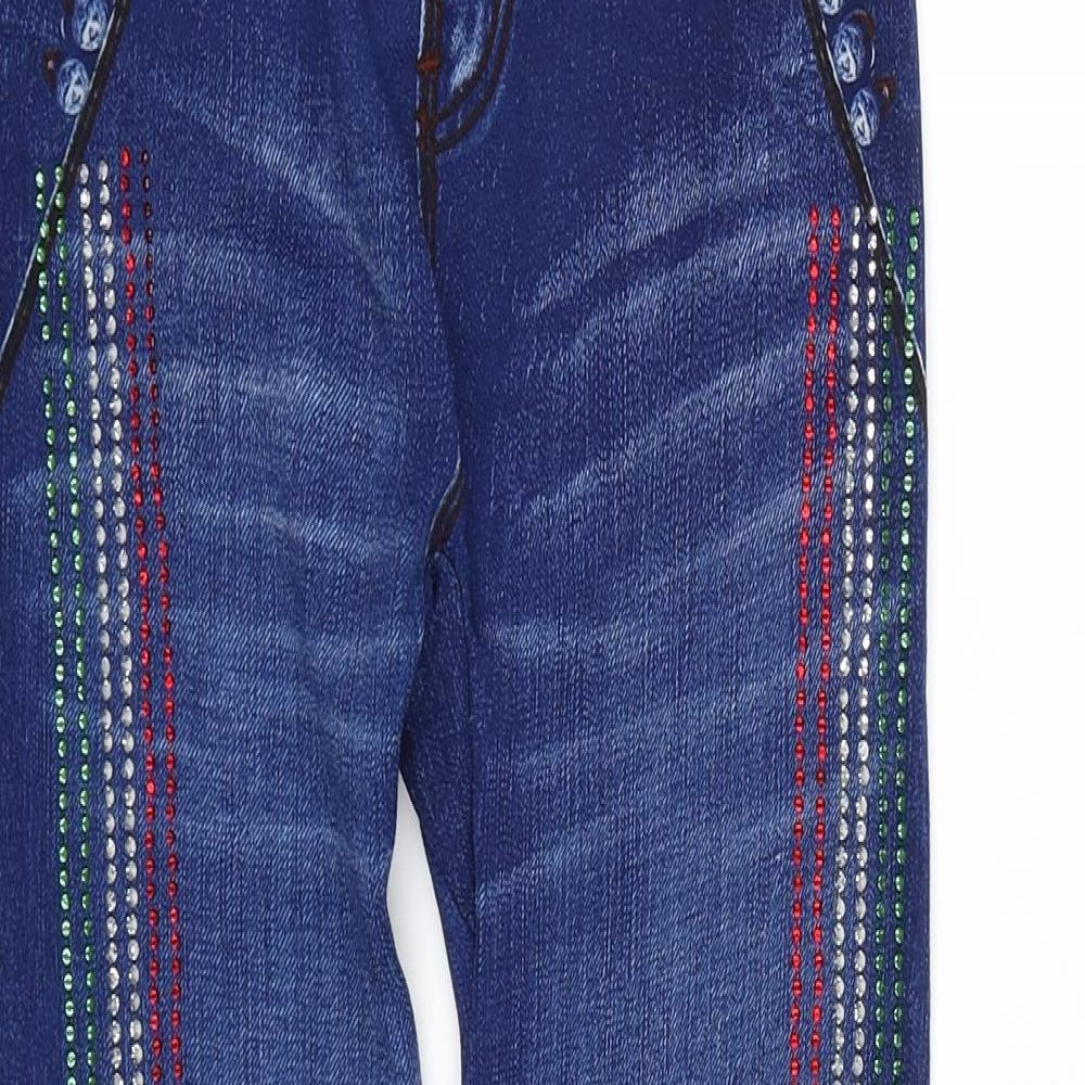 Preworn Womens Blue   Pedal Pusher Leggings  L26 in