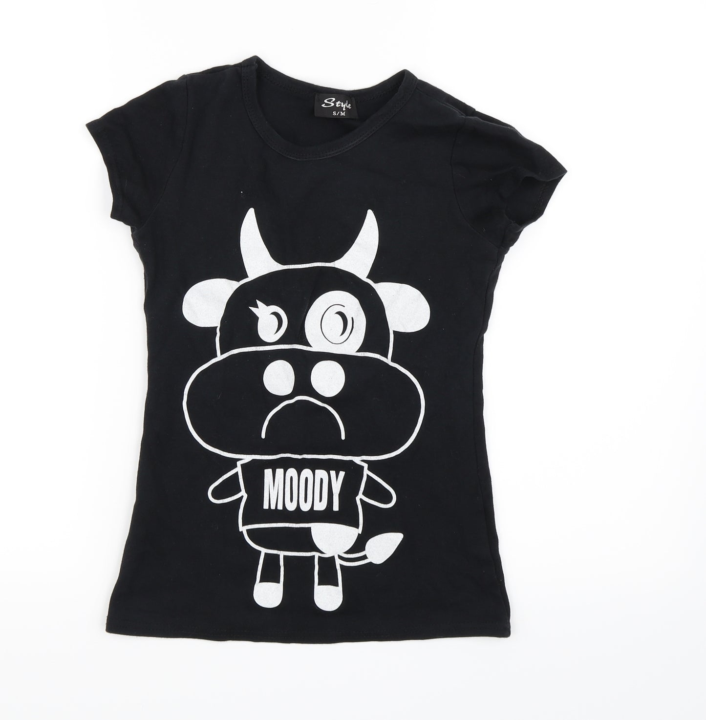 Style Womens Black   Basic T-Shirt Size S