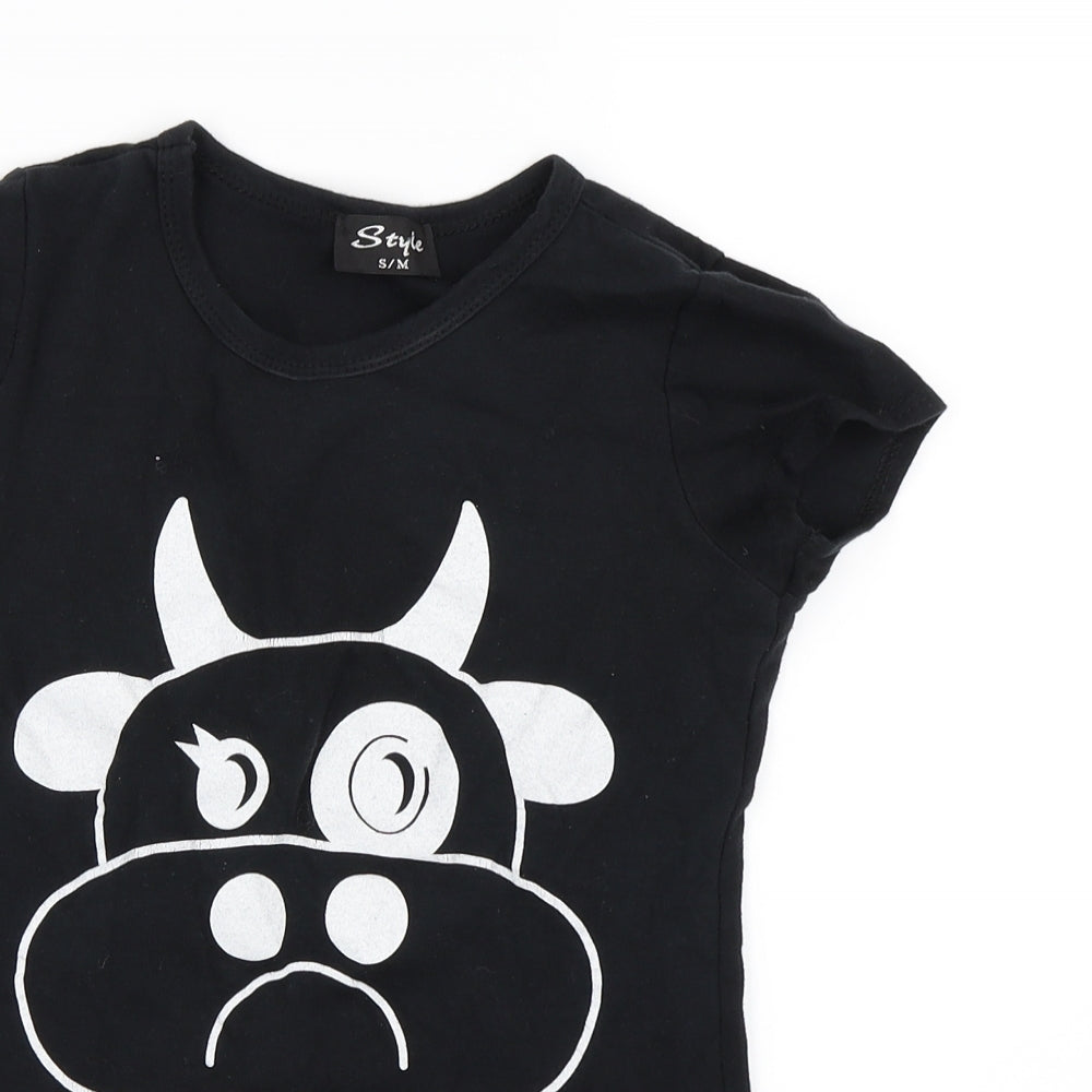 Style Womens Black   Basic T-Shirt Size S