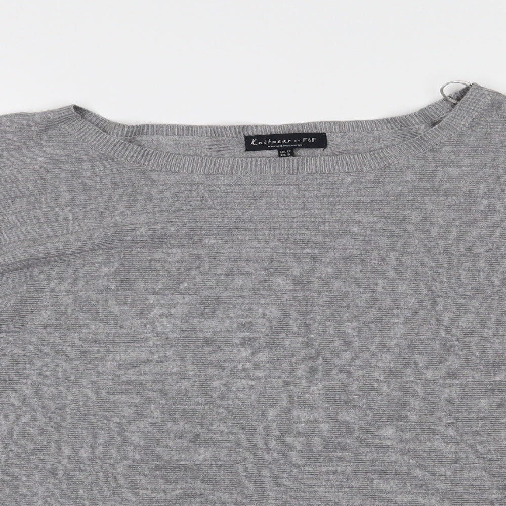 F&F Womens Grey   Pullover Jumper Size 12