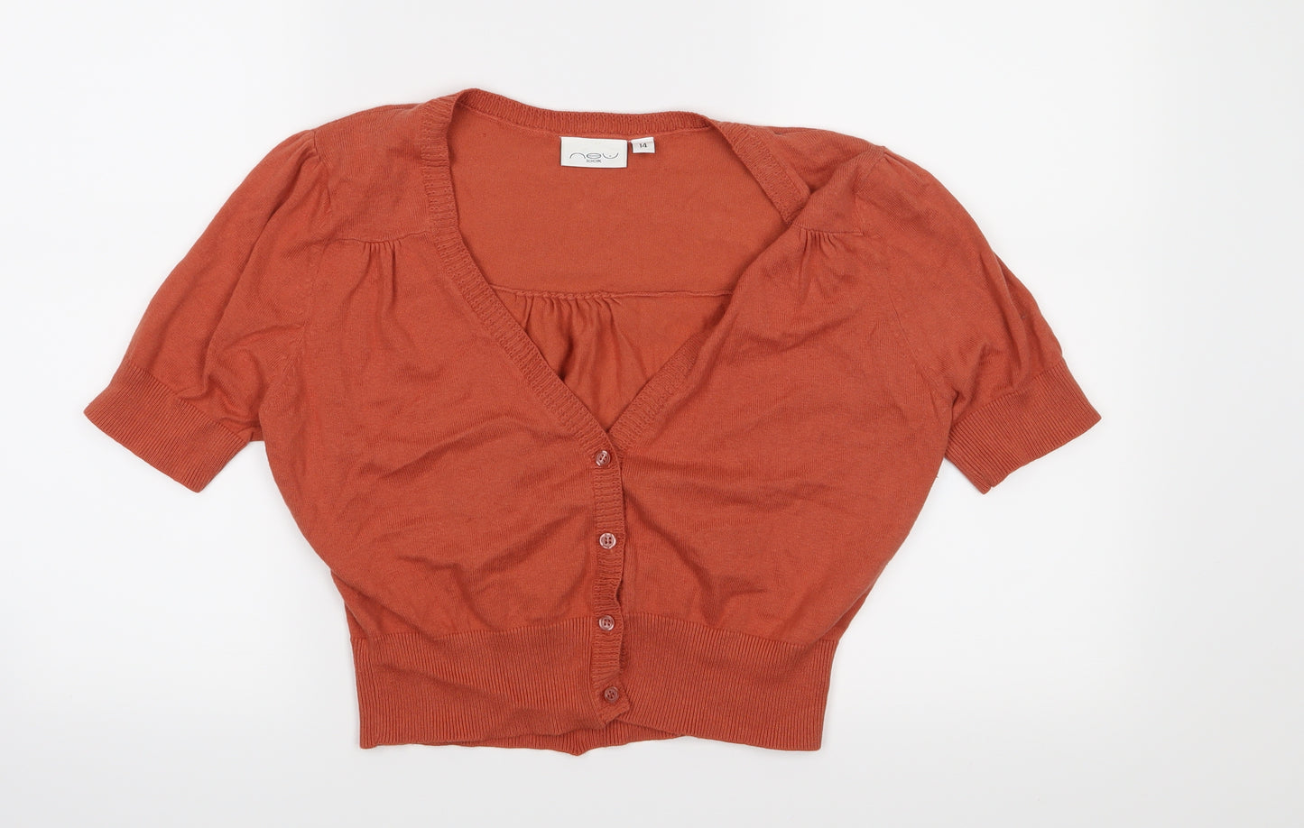 New Look Womens Orange   Cardigan Jumper Size 14
