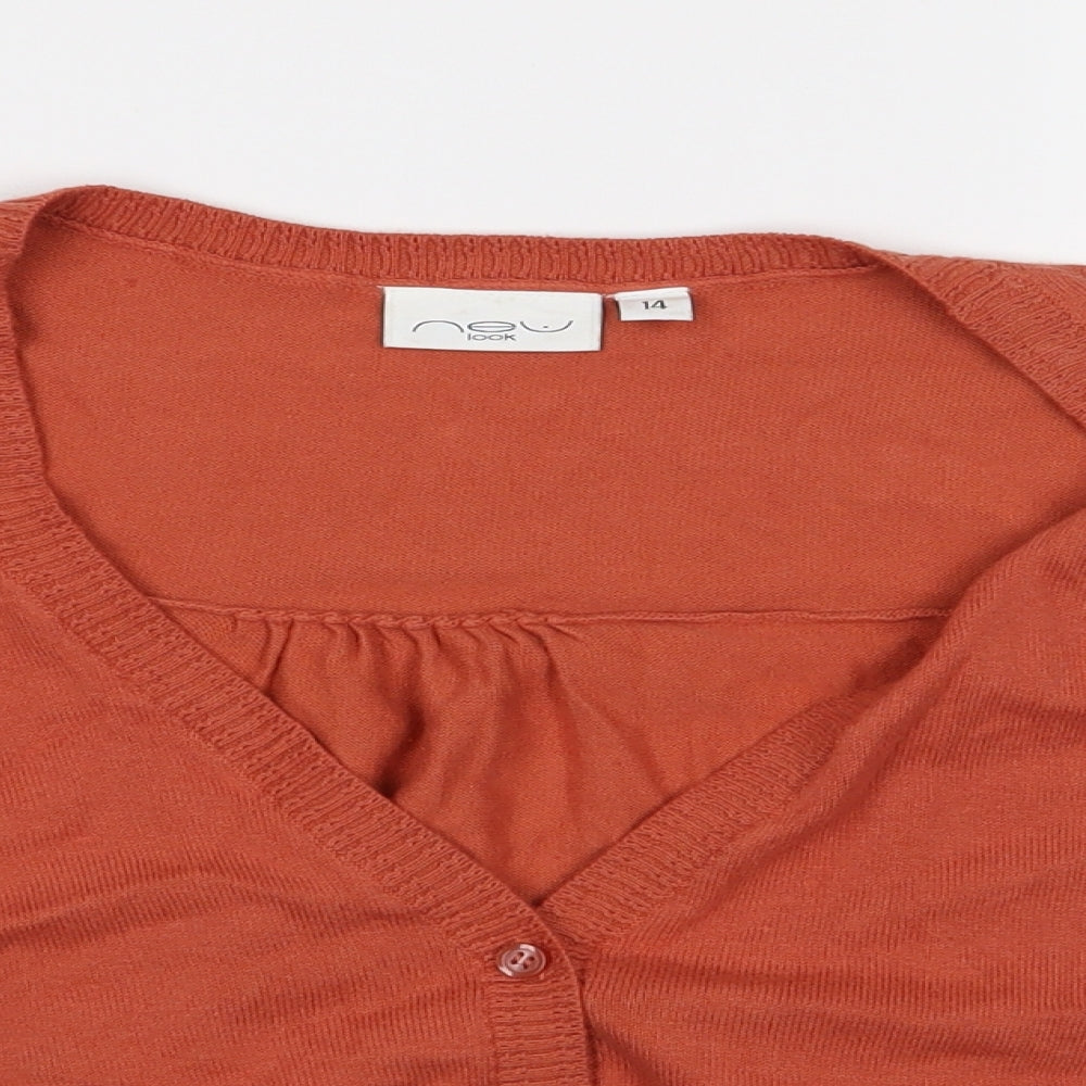 New Look Womens Orange   Cardigan Jumper Size 14
