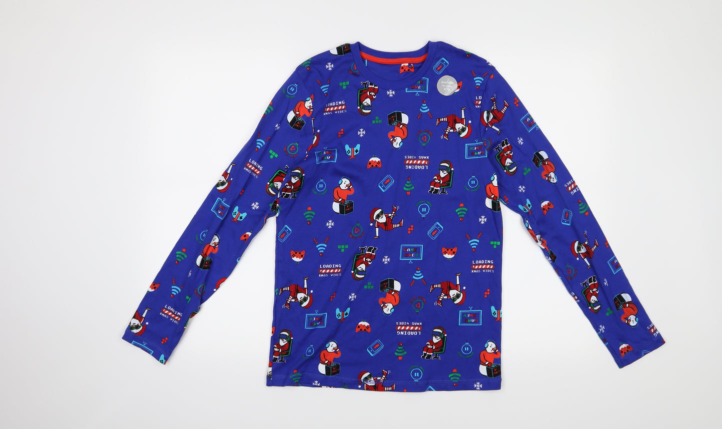George Boys Blue   Basic T-Shirt Size 14-15 Years  - Christmas