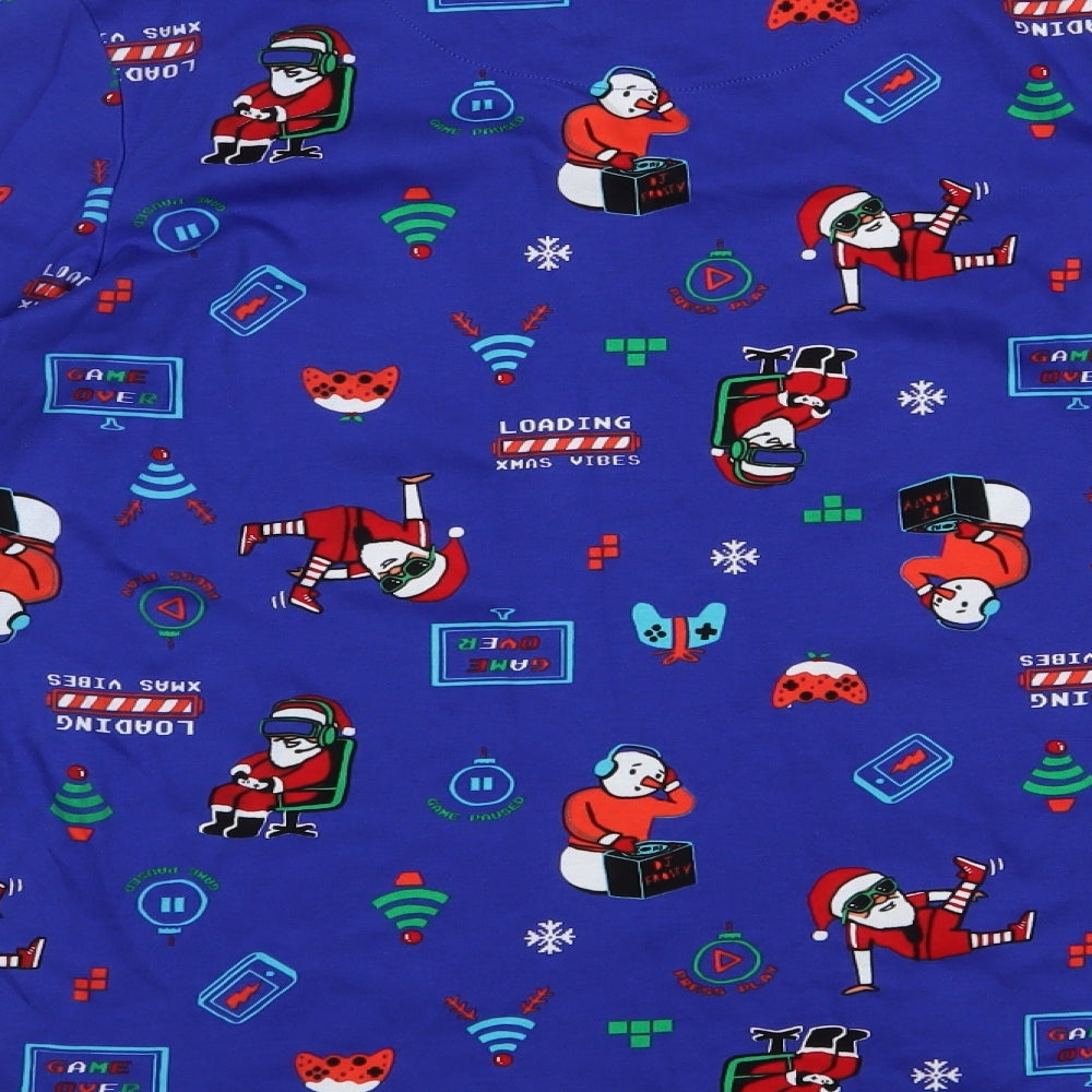 George Boys Blue   Basic T-Shirt Size 14-15 Years  - Christmas