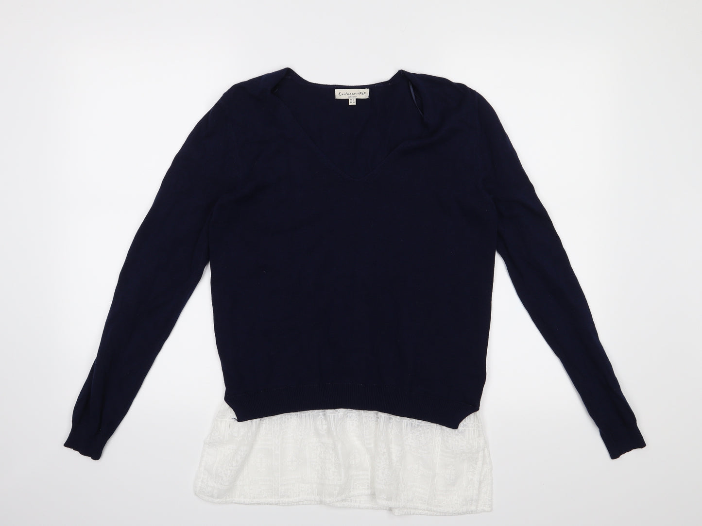 F&F Womens Blue   Pullover Jumper Size 12