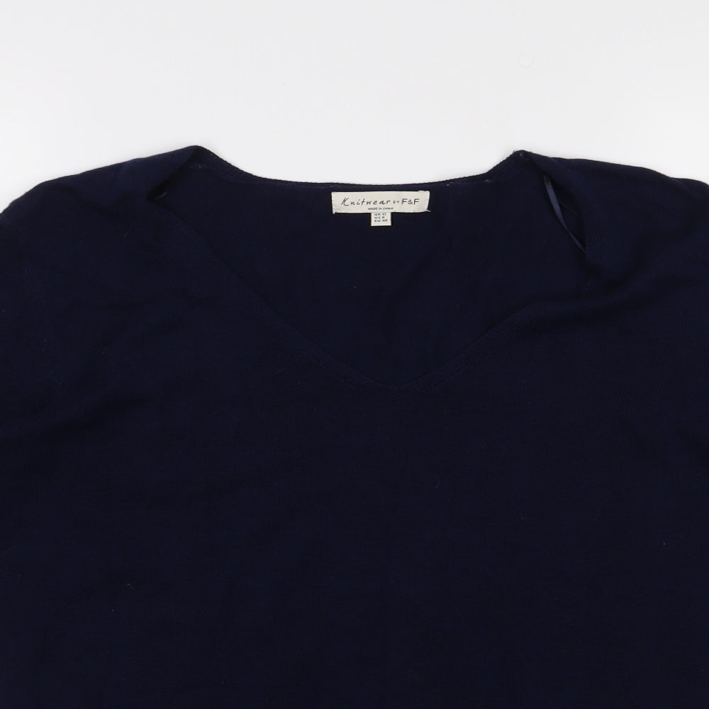 F&F Womens Blue   Pullover Jumper Size 12