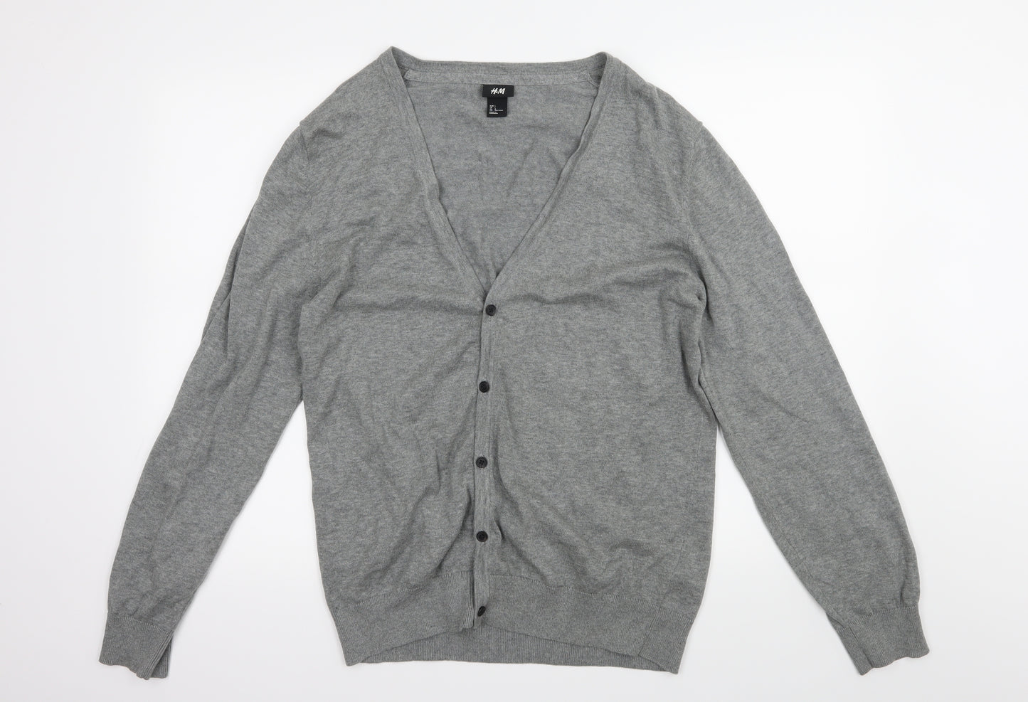 H&M Womens Grey   Cardigan Jumper Size L