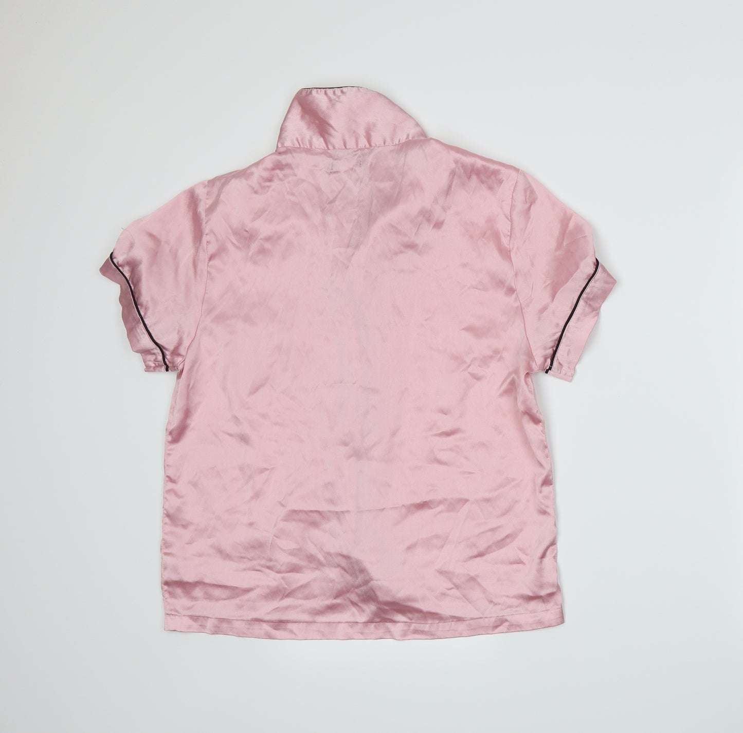 PRETTYLITTLETHING Womens Pink  Satin Top Pyjama Top Size 10