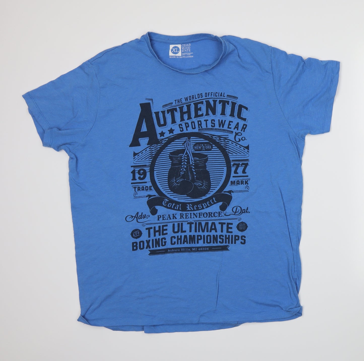 Cedar Wood State Mens Blue    T-Shirt Size XL