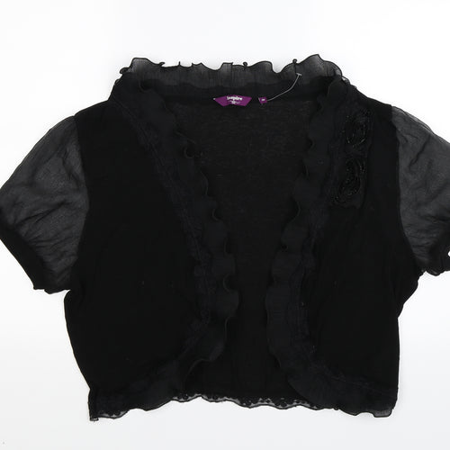 New Look Womens Black  Chiffon  Jumper Size 26