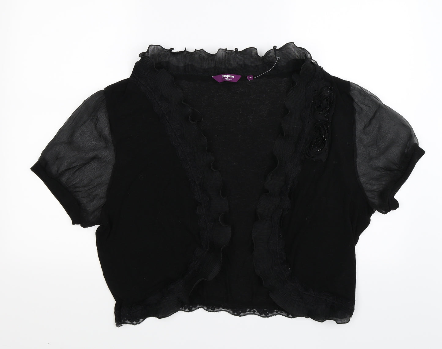 New Look Womens Black  Chiffon  Jumper Size 26