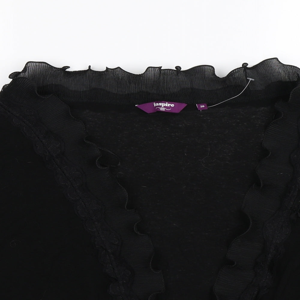 New Look Womens Black  Chiffon  Jumper Size 26