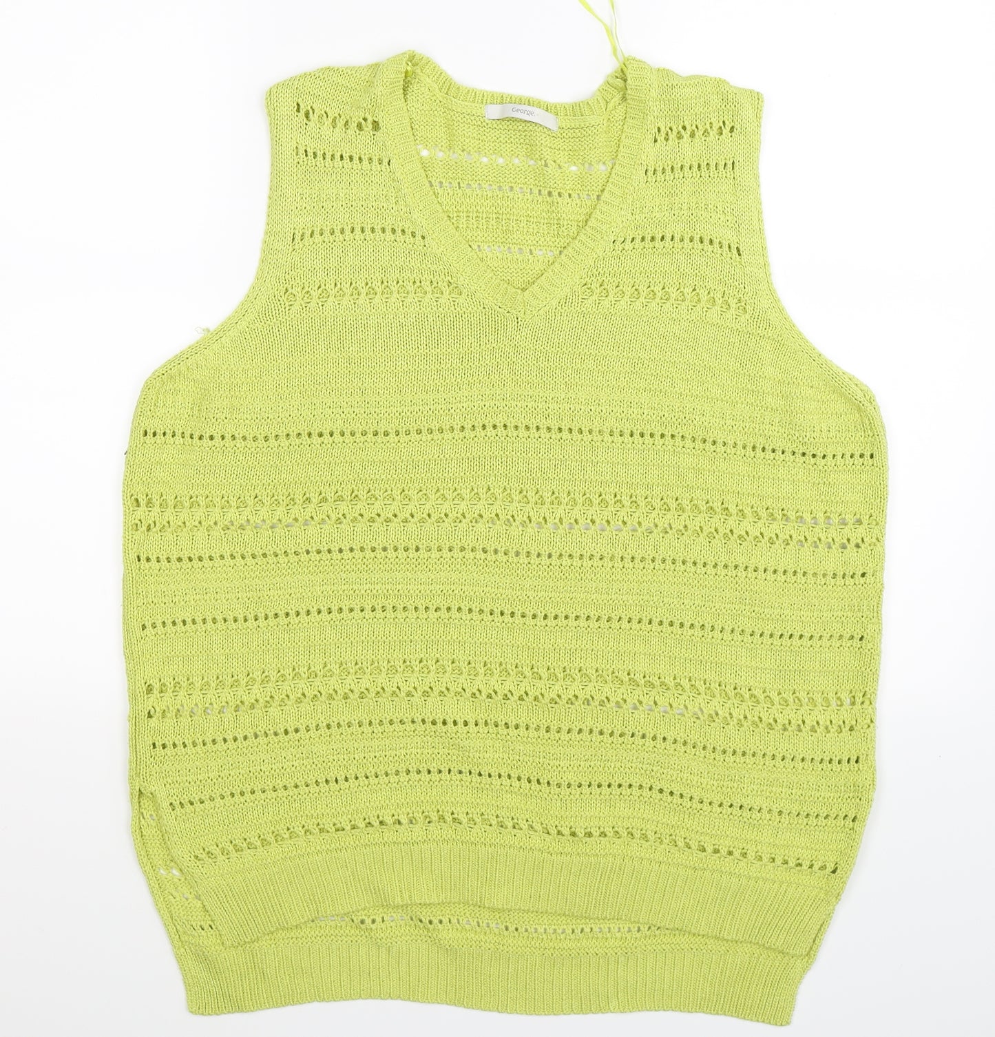 geprge Womens Green  Knit Vest Jumper Size 16