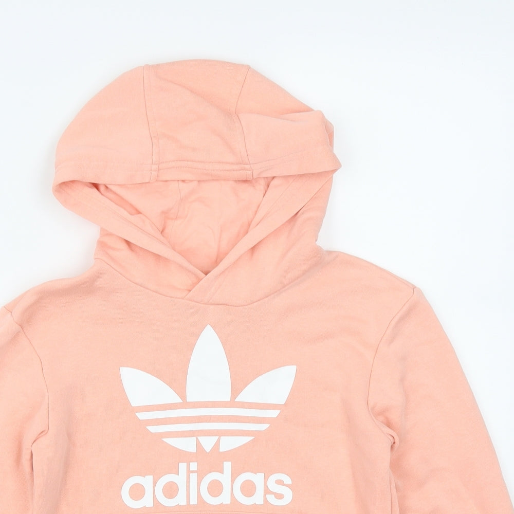adidas Girls Pink   Pullover Hoodie Size 8-9 Years