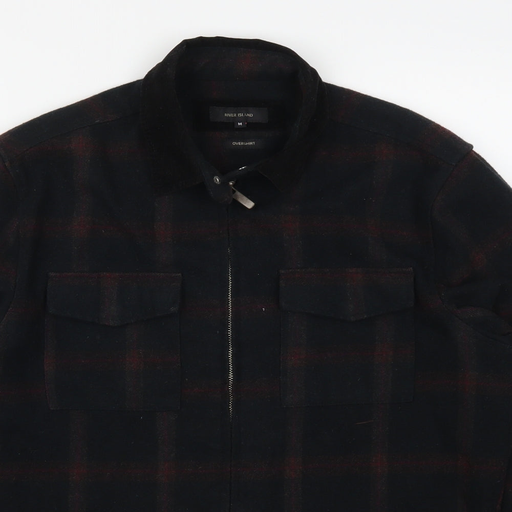 River Island Mens Red Check  Jacket  Size M  - Shacket