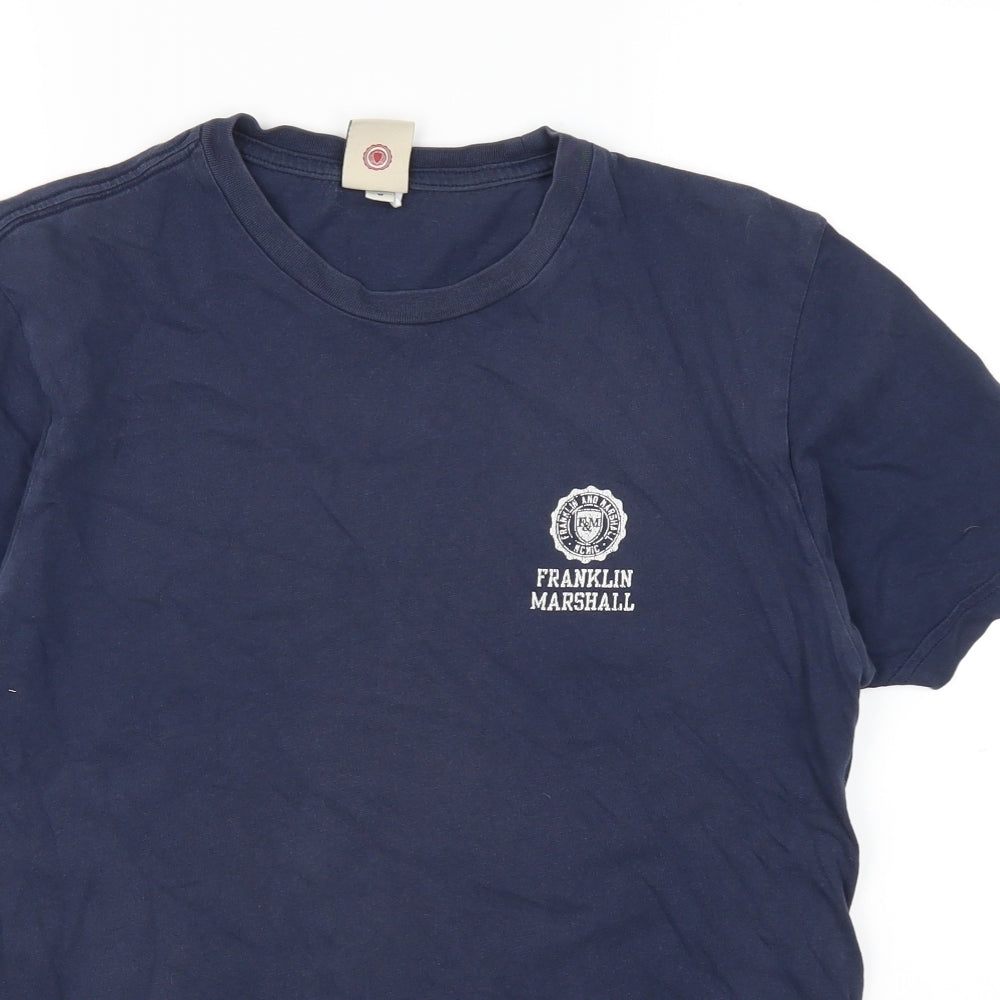 Franklin Marshall Mens Blue    T-Shirt Size L