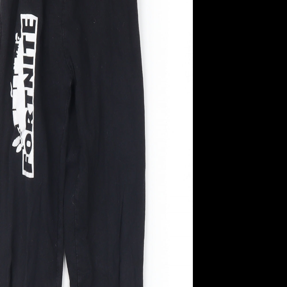 Preworn Boys Black   Sweatpants Trousers Size 10 Years - Fortnite