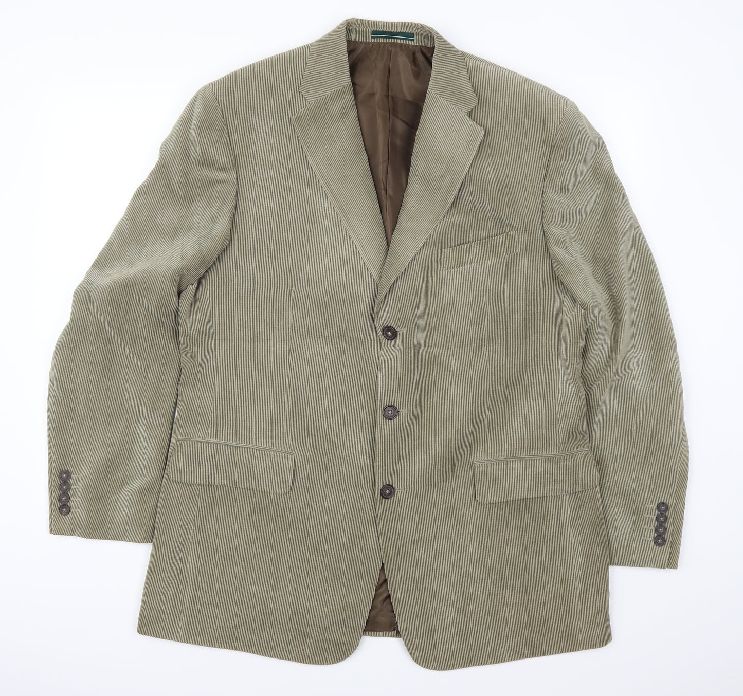 Greenwoods Mens Brown  Corduroy Jacket Suit Jacket Size 44