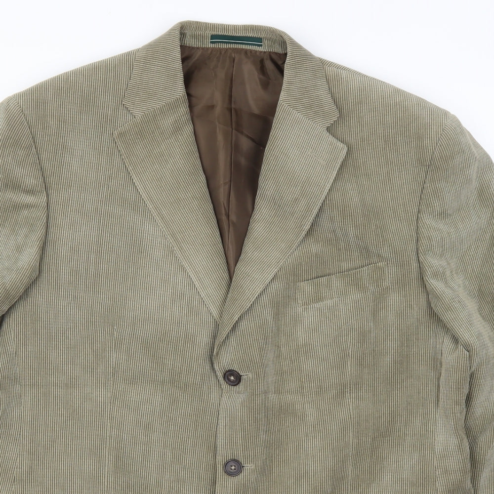 Greenwoods Mens Brown  Corduroy Jacket Suit Jacket Size 44