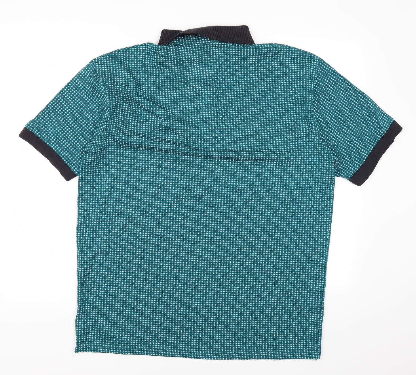 Tommy Hilfiger Mens Blue Geometric   Polo Size 3XL