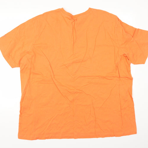 Cotton Traders Mens Orange    T-Shirt Size 4XL