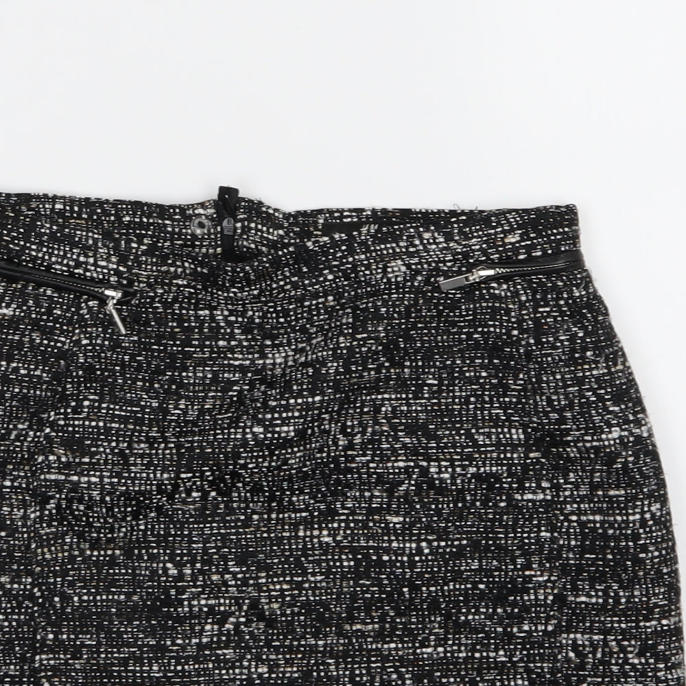 H&M Womens Grey  Knit A-Line Skirt Size 6