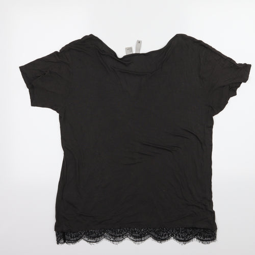 Divided by H&M Womens Grey  Jersey Basic T-Shirt Size S  - Oversized