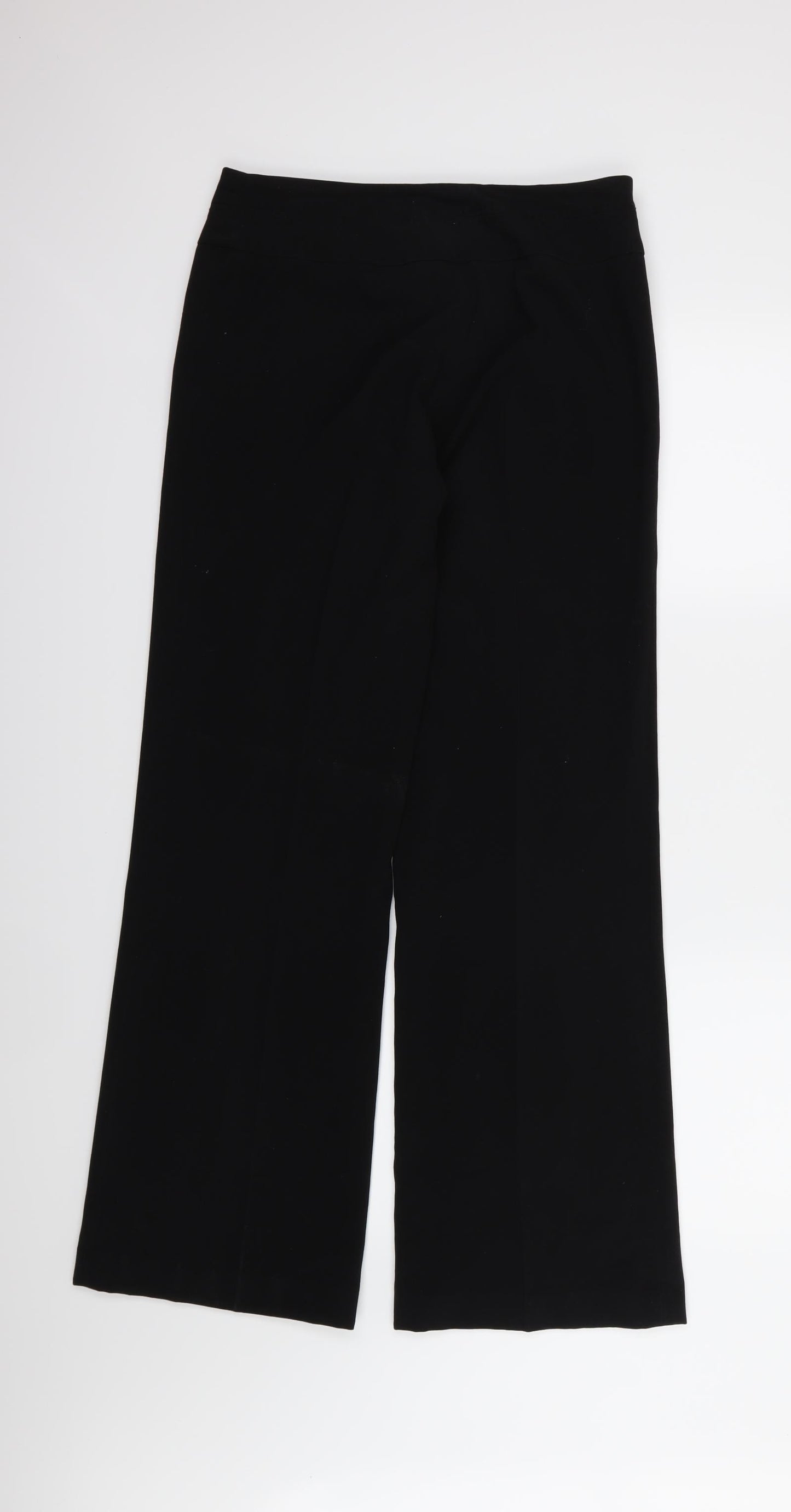 Debenhams Womens Black  Rayon Trousers  Size 10 L32 in