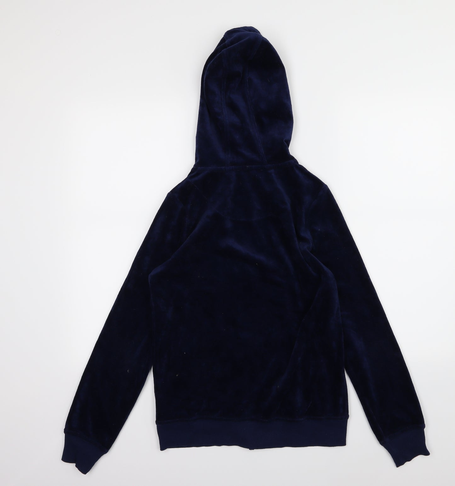 ESMARA Womens Blue  Velour Full Zip Hoodie Size 10