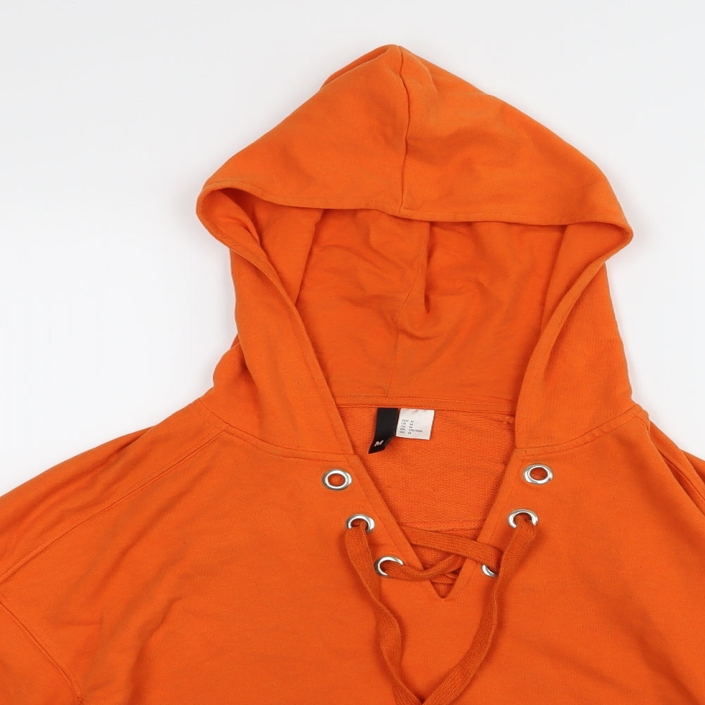 Divided by H&M Womens Orange  Jersey Pullover Hoodie Size M  - Cropped oversized
